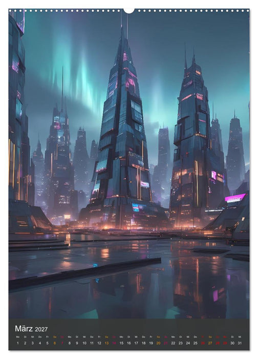 Future Cities – Visionen der Städte von morgen (CALVENDO Premium Wandkalender 2027)