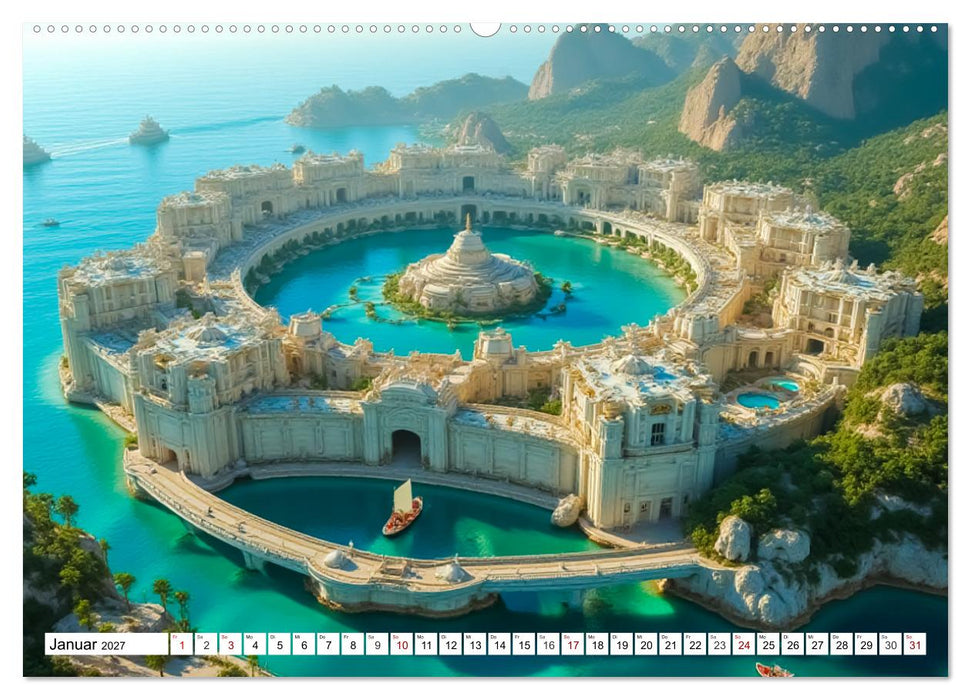 Atlantis – Glanz und Fall einer verlorenen Welt (CALVENDO Premium Wandkalender 2027)