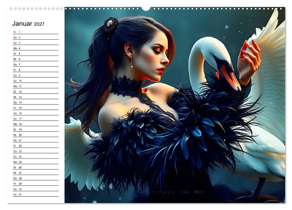 Geheimnisvolle Frauenporträts (CALVENDO Wandkalender 2027)