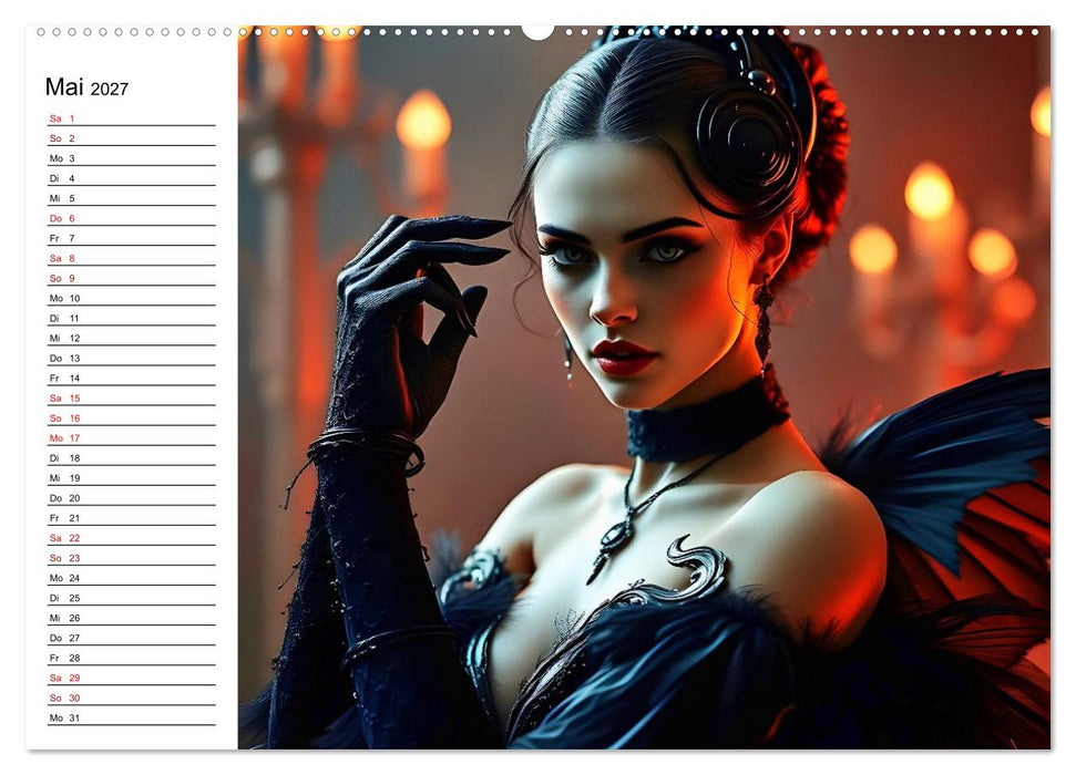 Geheimnisvolle Frauenporträts (CALVENDO Wandkalender 2027)