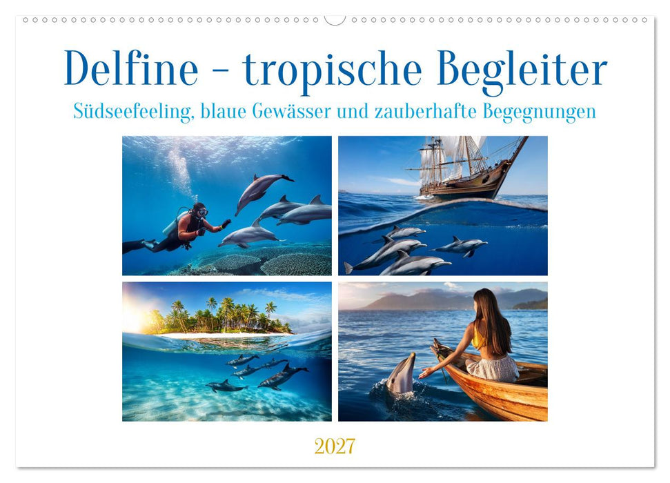 Delfine - tropische Begleiter (CALVENDO Wandkalender 2027)
