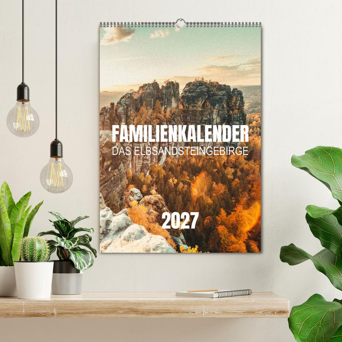 Familienkalender - Das Elbsandsteingebirge (CALVENDO Wandkalender 2027)