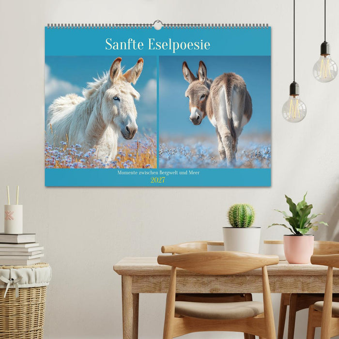 Sanfte Eselpoesie. Momente zwischen Bergwelt und Meer (CALVENDO Wandkalender 2027)
