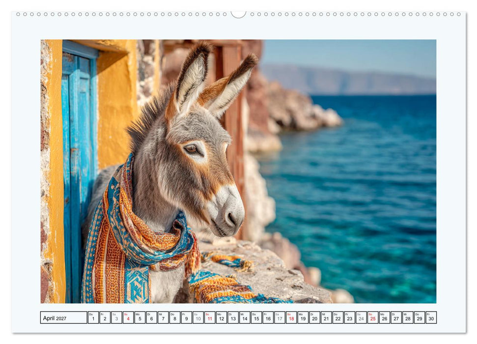 Sanfte Eselpoesie. Momente zwischen Bergwelt und Meer (CALVENDO Wandkalender 2027)