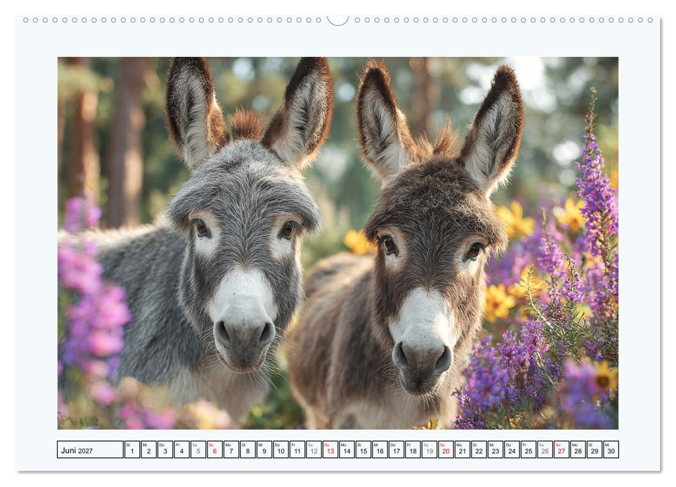 Sanfte Eselpoesie. Momente zwischen Bergwelt und Meer (CALVENDO Wandkalender 2027)