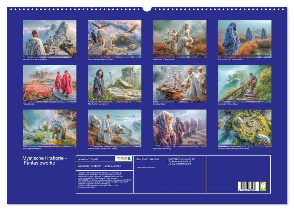Mystische Kraftorte - Fantasiewerke (CALVENDO Wandkalender 2027)