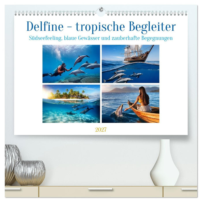 Delfine - tropische Begleiter (CALVENDO Premium Wandkalender 2027)