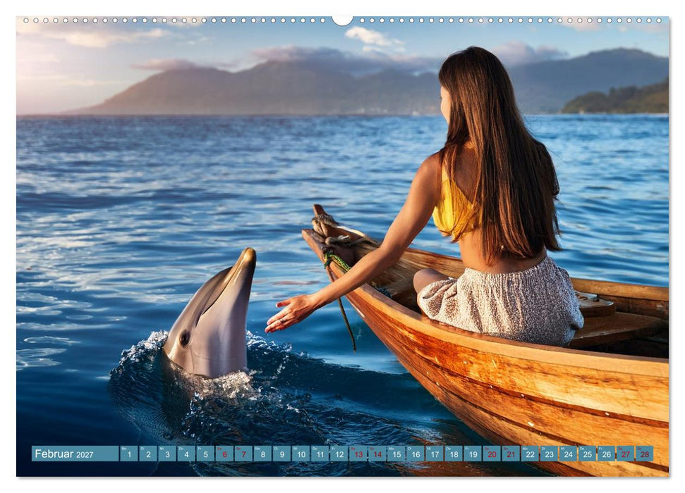 Delfine - tropische Begleiter (CALVENDO Premium Wandkalender 2027)
