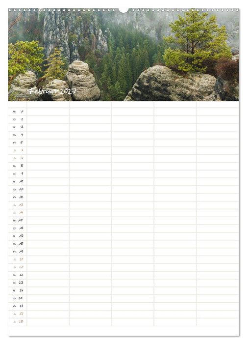 Familienkalender - Das Elbsandsteingebirge (CALVENDO Premium Wandkalender 2027)