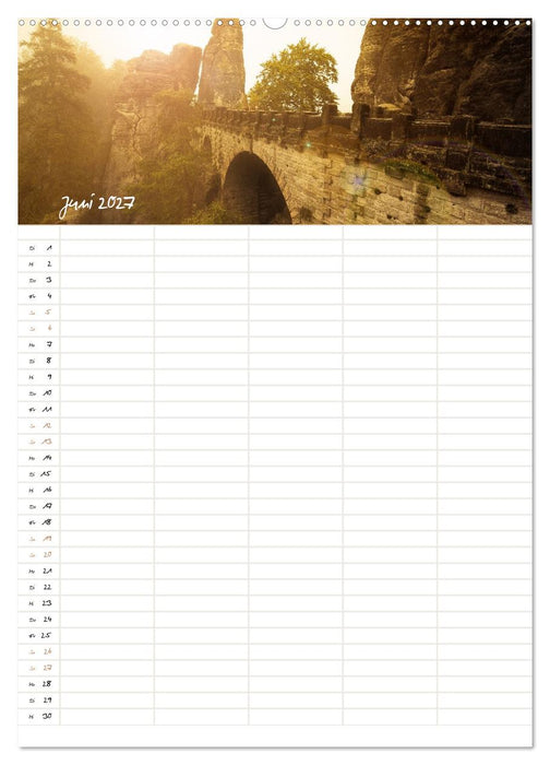 Familienkalender - Das Elbsandsteingebirge (CALVENDO Premium Wandkalender 2027)