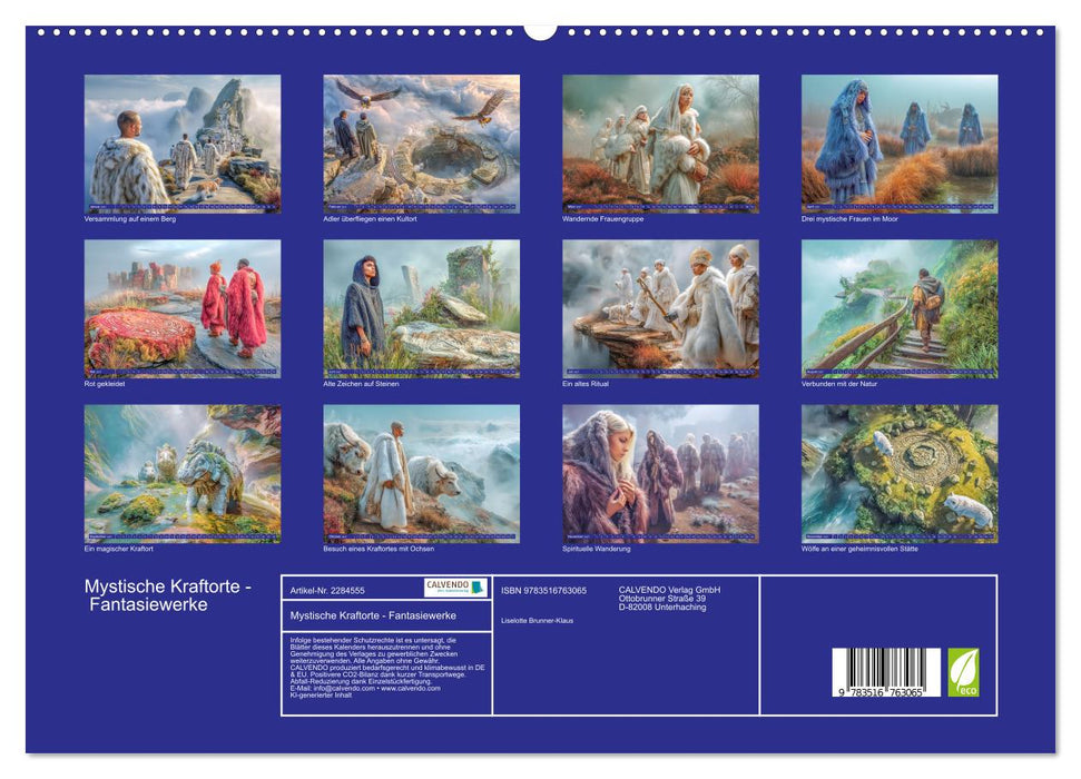 Mystische Kraftorte - Fantasiewerke (CALVENDO Premium Wandkalender 2027)