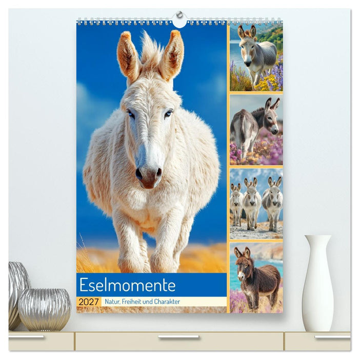 Eselmomente. Natur, Freiheit und Charakter (CALVENDO Premium Wandkalender 2027)