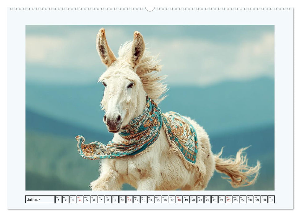 Sanfte Eselpoesie. Momente zwischen Bergwelt und Meer (CALVENDO Premium Wandkalender 2027)