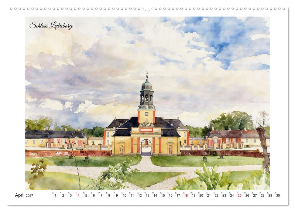 Schlössertour durch Dänemark (CALVENDO Premium Wandkalender 2027)
