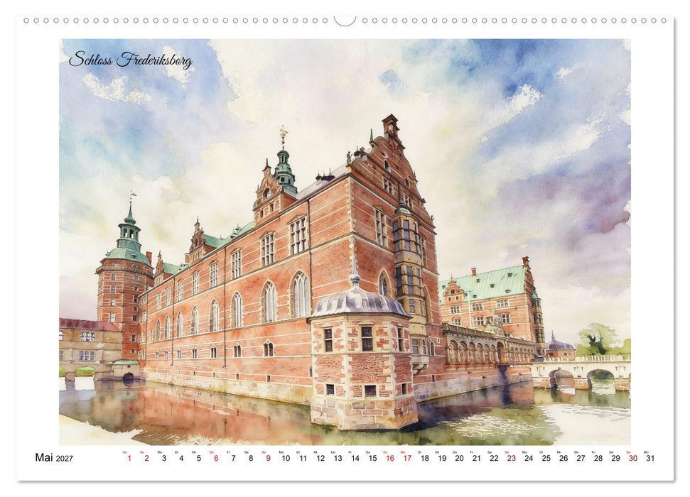 Schlössertour durch Dänemark (CALVENDO Premium Wandkalender 2027)