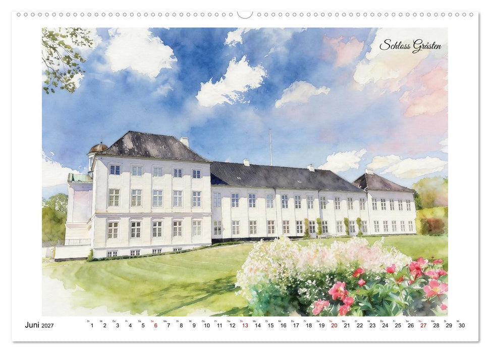 Schlössertour durch Dänemark (CALVENDO Premium Wandkalender 2027)