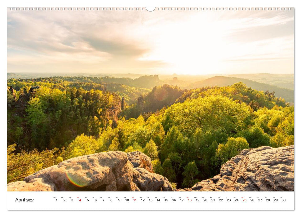 Sächsische Schweiz - Wandern im Elbsandsteingebirge (CALVENDO Wandkalender 2027)