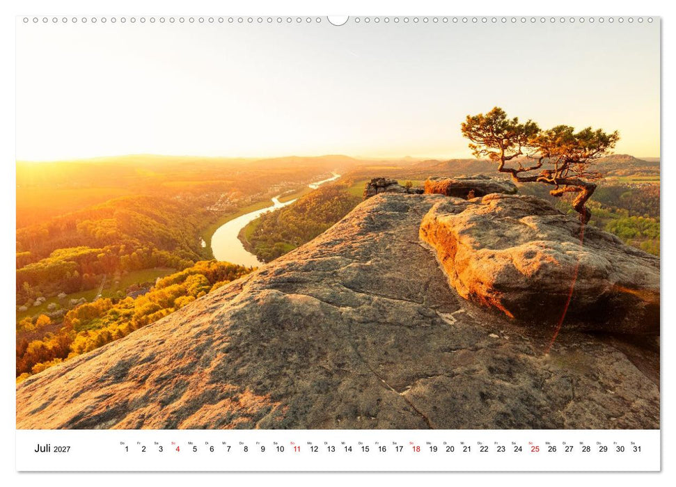 Sächsische Schweiz - Wandern im Elbsandsteingebirge (CALVENDO Premium Wandkalender 2027)