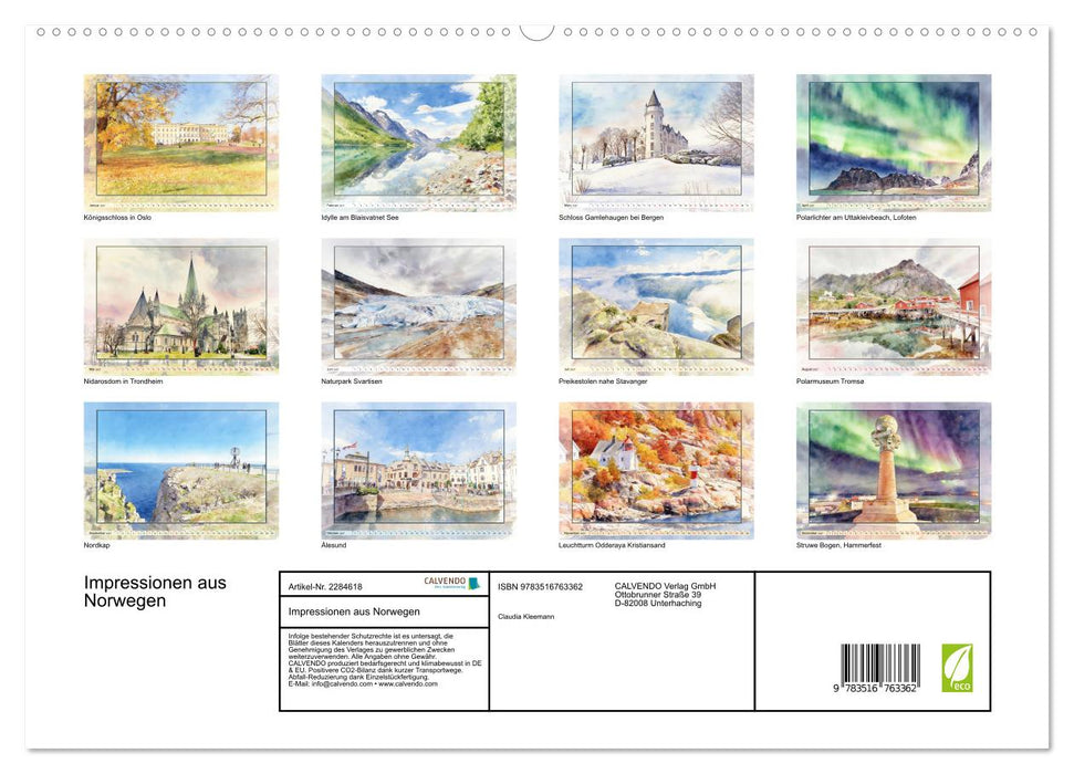 Impressionen aus Norwegen (CALVENDO Premium Wandkalender 2027)