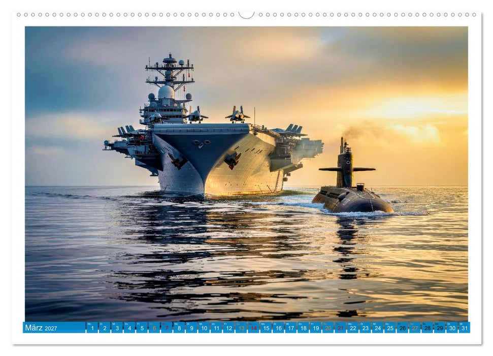 Flugzeugträger - Macht aus Stahl (CALVENDO Wandkalender 2027)
