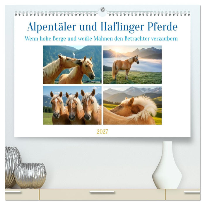 Alpentäler und Haflinger Pferde (CALVENDO Premium Wandkalender 2027)