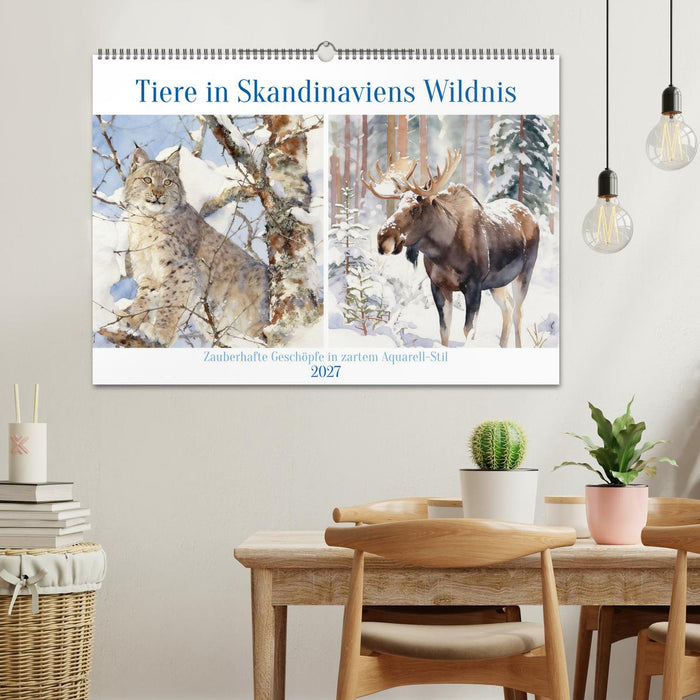 Tiere in Skandinaviens Wildnis (CALVENDO Wandkalender 2027)