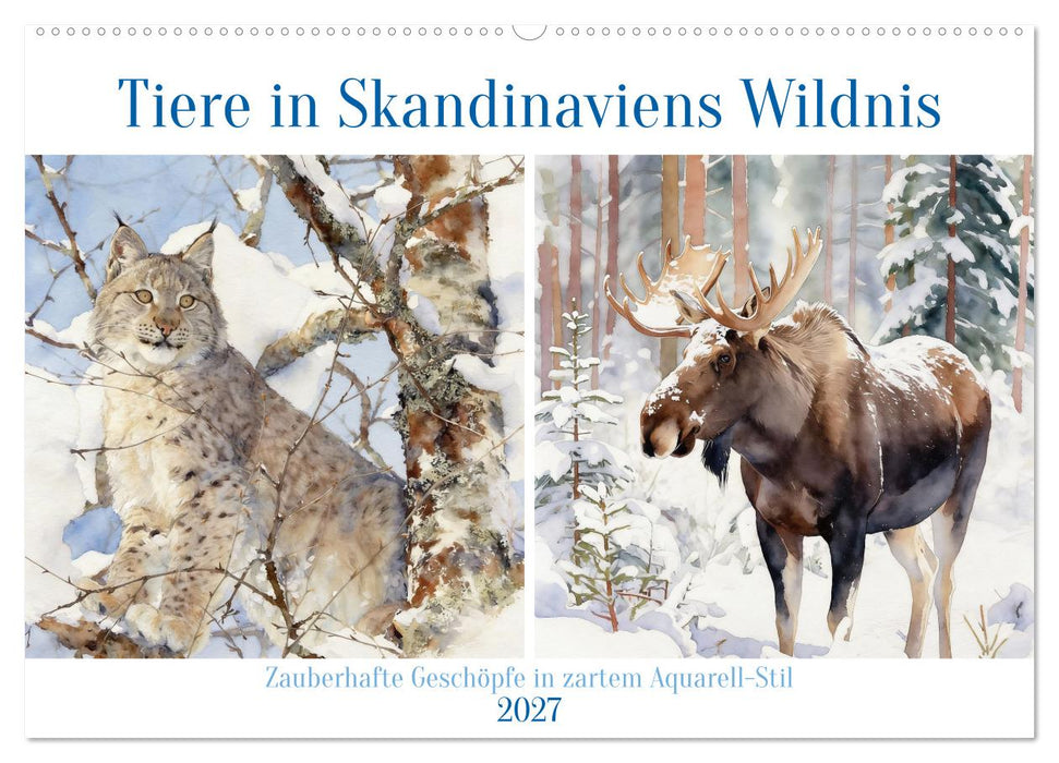 Tiere in Skandinaviens Wildnis (CALVENDO Wandkalender 2027)
