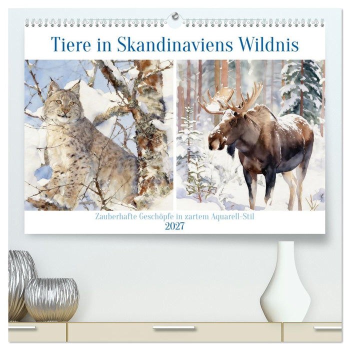 Tiere in Skandinaviens Wildnis (CALVENDO Premium Wandkalender 2027)