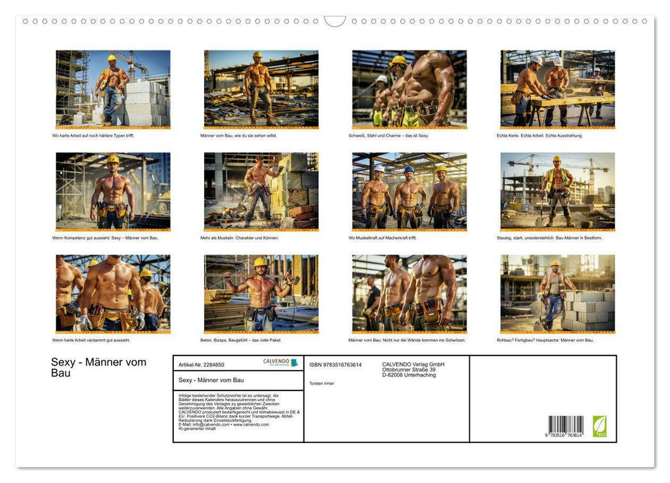 Sexy - Männer vom Bau (CALVENDO Wandkalender 2027)