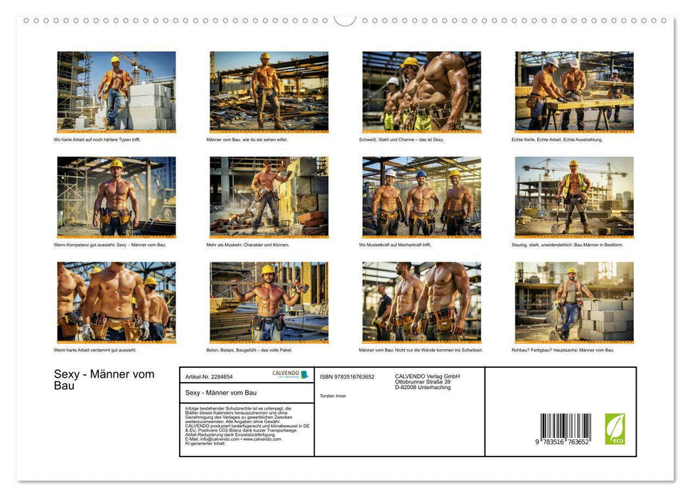 Sexy - Männer vom Bau (CALVENDO Premium Wandkalender 2027)