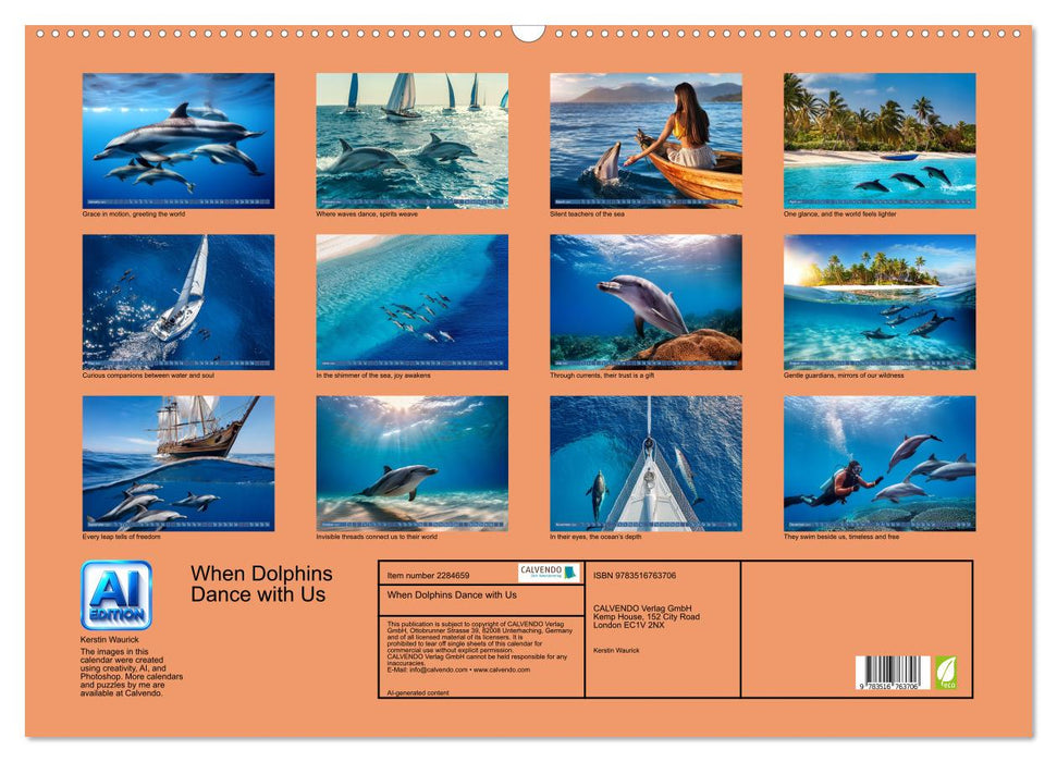 When Dolphins Dance with Us (CALVENDO Monthly Calendar 2027)