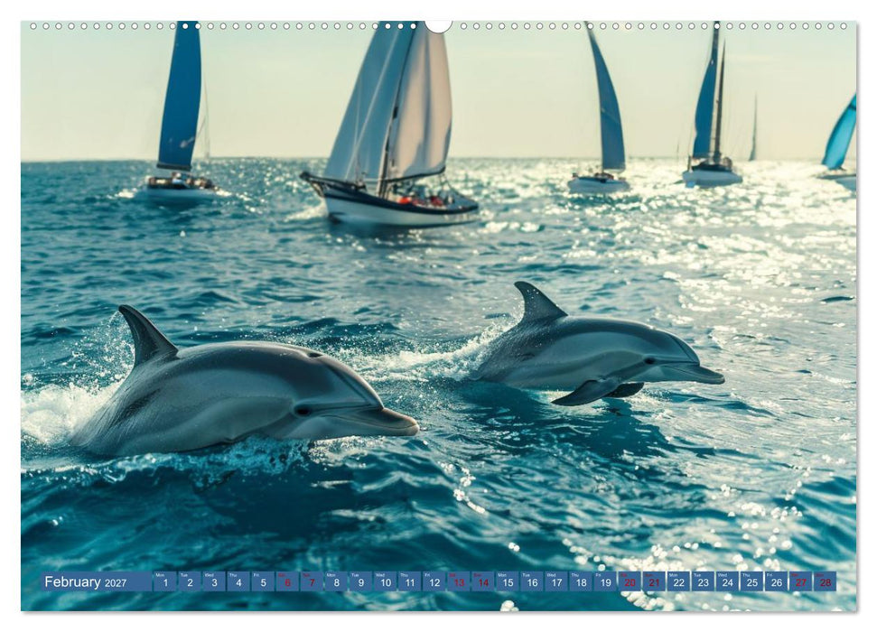 When Dolphins Dance with Us (CALVENDO Monthly Calendar 2027)
