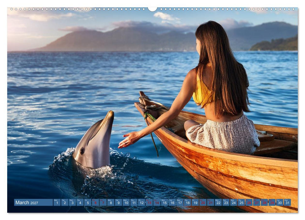 When Dolphins Dance with Us (CALVENDO Monthly Calendar 2027)