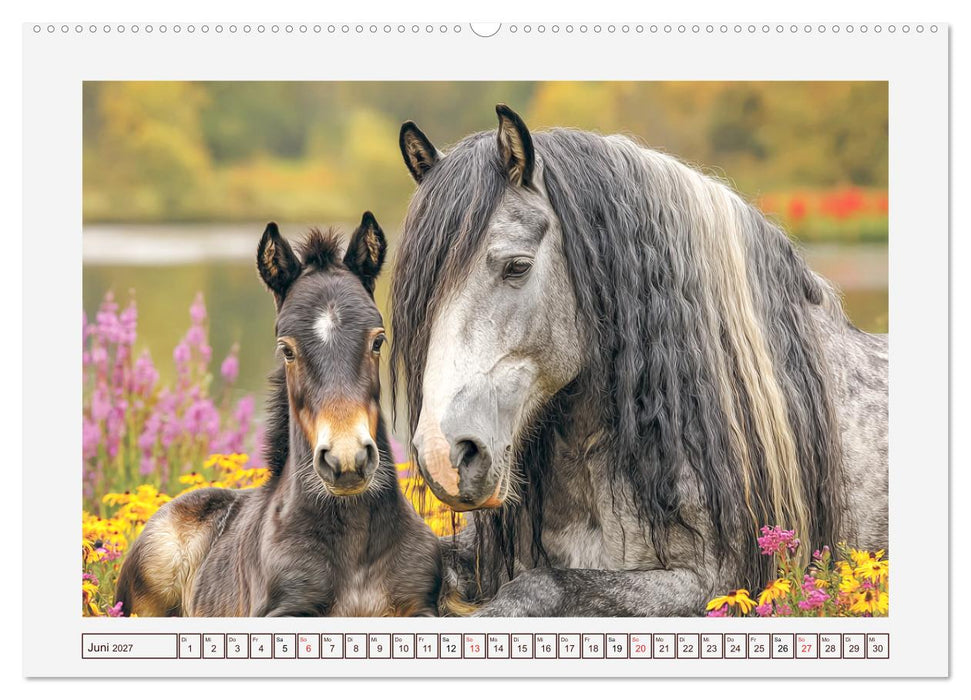 Starke Pferde. Kaltblüter im Einklang mit der Natur (CALVENDO Wandkalender 2027)