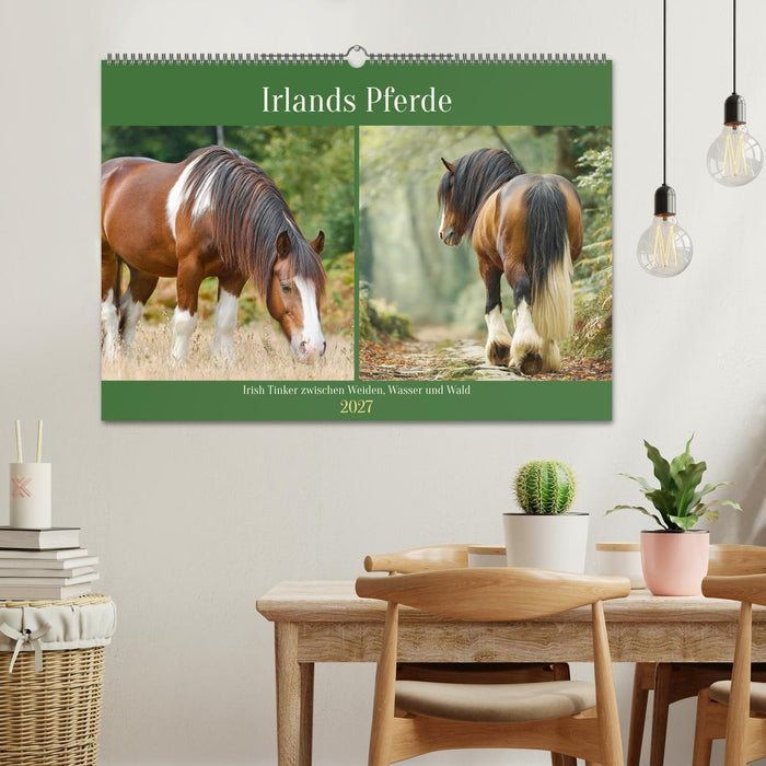 Irlands Pferde. Irish Tinker zwischen Weiden, Wasser und Wald (CALVENDO Wandkalender 2027)