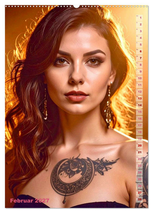 Tattoo Beauties Portraits (CALVENDO Premium Wandkalender 2027)