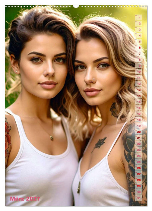 Tattoo Beauties Portraits (CALVENDO Premium Wandkalender 2027)