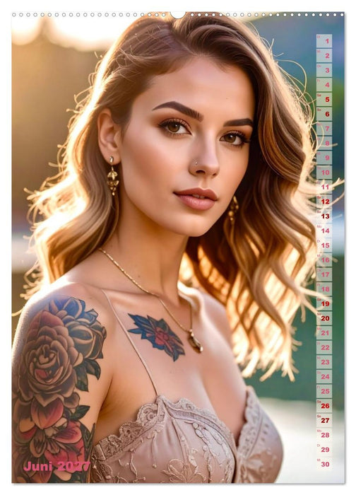 Tattoo Beauties Portraits (CALVENDO Premium Wandkalender 2027)