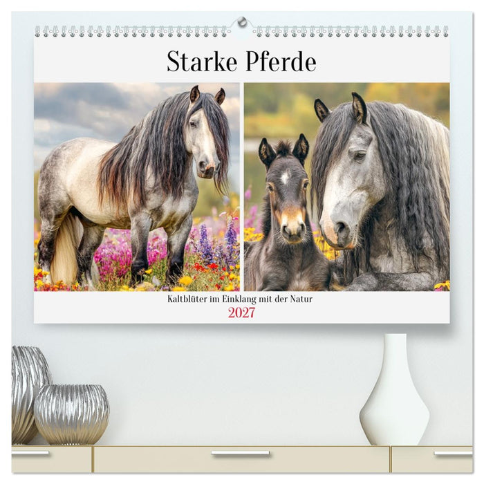 Starke Pferde. Kaltblüter im Einklang mit der Natur (CALVENDO Premium Wandkalender 2027)