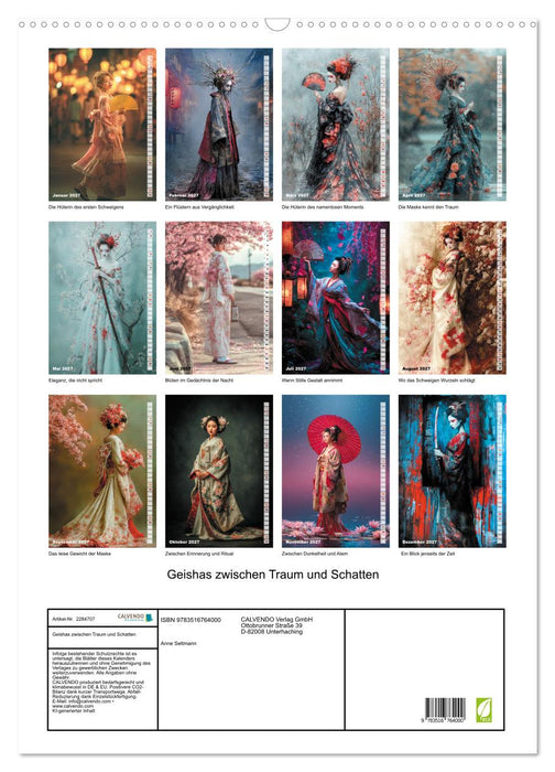 Geishas zwischen Traum und Schatten (CALVENDO Wandkalender 2027)