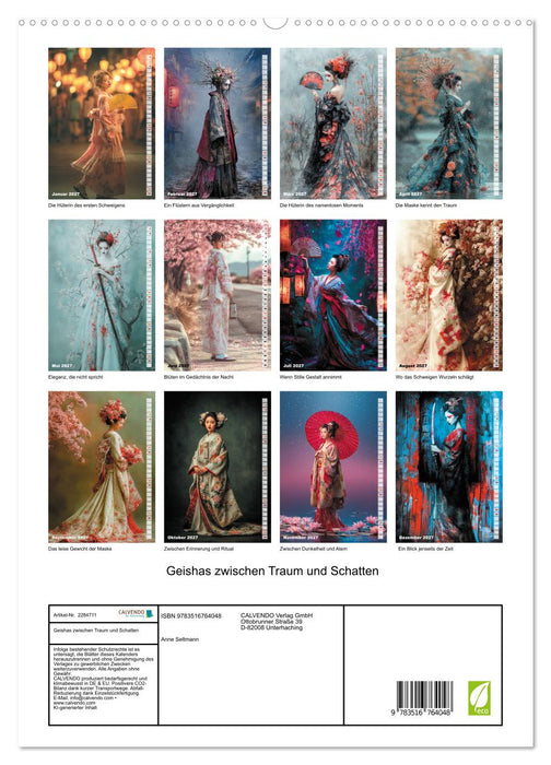 Geishas zwischen Traum und Schatten (CALVENDO Premium Wandkalender 2027)