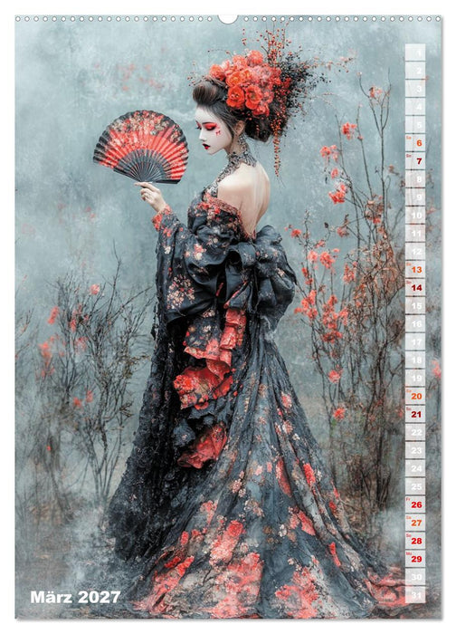 Geishas zwischen Traum und Schatten (CALVENDO Premium Wandkalender 2027)