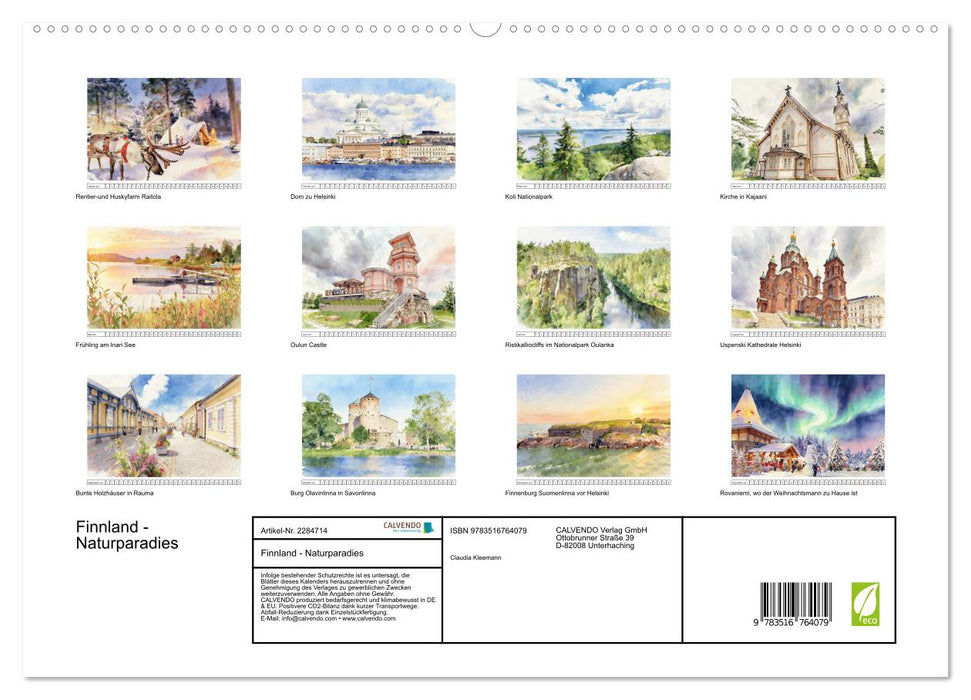 Finnland - Naturparadies (CALVENDO Premium Wandkalender 2027)