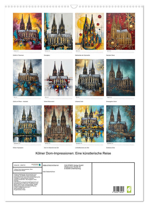 Kölner Dom-Impressionen: Eine künstlerische Reise (CALVENDO Wandkalender 2027)
