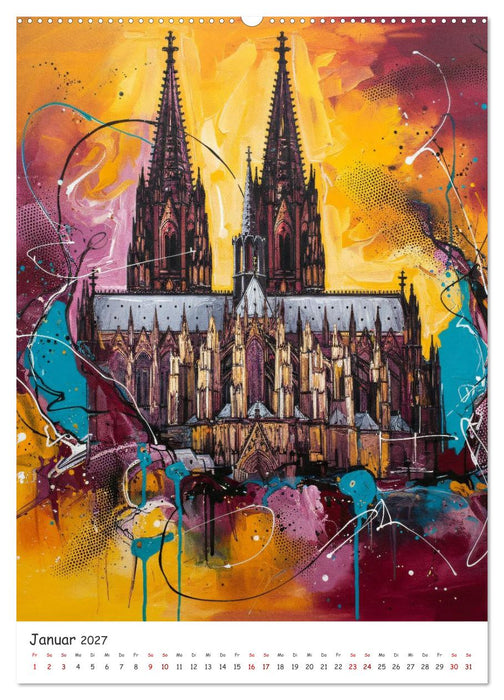 Kölner Dom-Impressionen: Eine künstlerische Reise (CALVENDO Wandkalender 2027)