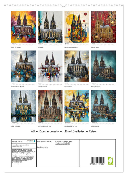 Kölner Dom-Impressionen: Eine künstlerische Reise (CALVENDO Premium Wandkalender 2027)
