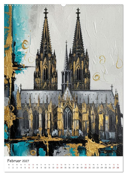 Kölner Dom-Impressionen: Eine künstlerische Reise (CALVENDO Premium Wandkalender 2027)