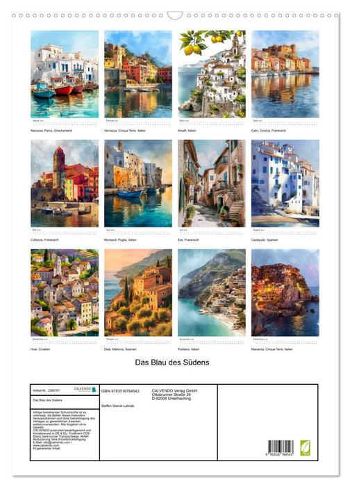 Das Blau des Südens (CALVENDO Wandkalender 2027)