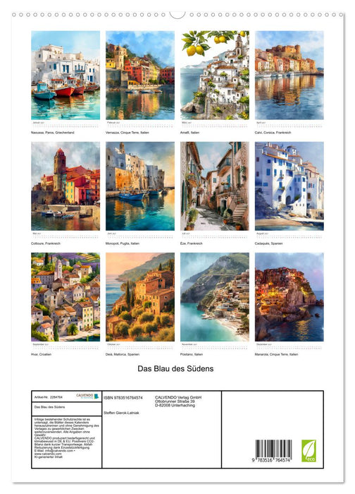 Das Blau des Südens (CALVENDO Premium Wandkalender 2027)
