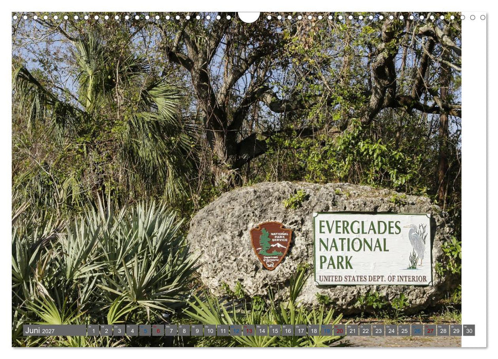 Sunshine State Florida Natur, Tierwelt und Nationalparks (CALVENDO Wandkalender 2027)